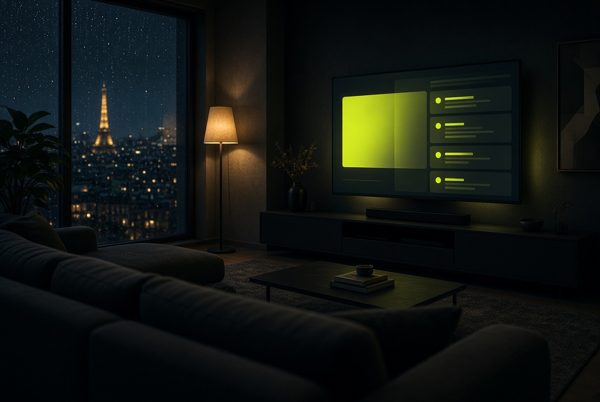 Canapé et télévision, recherche d’un film en streaming légal gratuit en France
